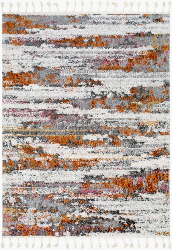 Livabliss Polaris Global Bohemian Area Rug Plush Polyester Pile Fringe Accent for Living Room PRI2305-527