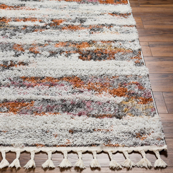 Livabliss Polaris Global Bohemian Area Rug Plush Polyester Pile Fringe Accent for Living Room PRI2305-527