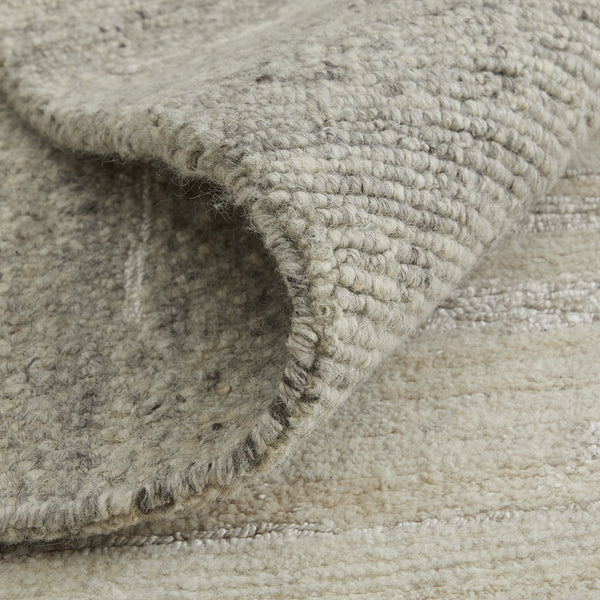 Feizy Rugs Navaro Hand-woven Wool And Viscose Rug - Modern Abstract Design For Effortless Elegance And Warmth Ivory,Tan Wool,Viscose Nav8915fivygryj55