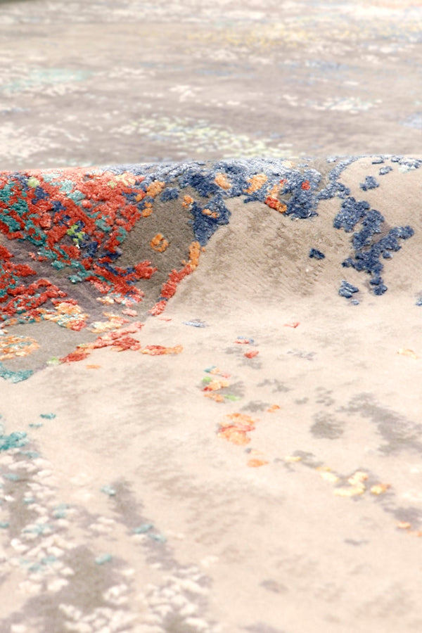 Pasargad Modern Collection Hand-knotted Silk & Wool Abstract Rug - Elegant Design For Sophisticated Homes   Prj-15 8x10