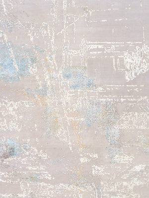 Pasargad Modern Collection Hand-knotted Silk & Wool Abstract Rug - Elegant Design For Sophisticated Homes   Prj-35 10x14