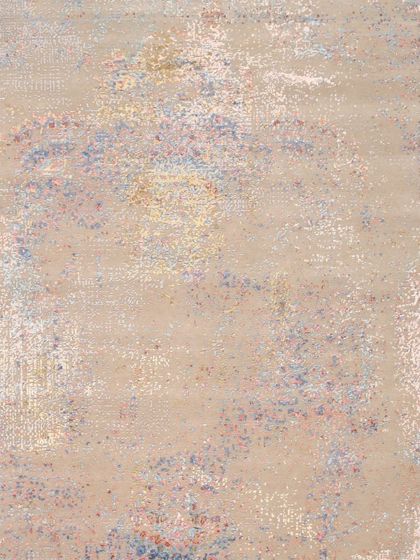 Pasargad Modern Collection Hand-knotted Silk & Wool Abstract Rug - Elegant Design For Sophisticated Homes   Prj-3 9x12