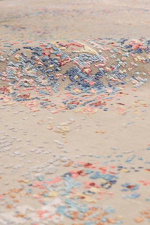 Pasargad Modern Collection Hand-knotted Silk & Wool Abstract Rug - Elegant Design For Sophisticated Homes   Prj-3 9x12