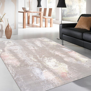 Pasargad Modern Collection Hand-knotted Silk & Wool Abstract Rug - Elegant Design For Sophisticated Homes   Prj-71 9x12