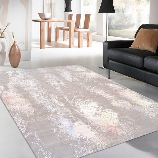 Pasargad Modern Collection Hand-knotted Silk & Wool Abstract Rug - Elegant Design For Sophisticated Homes   Prj-71 9x12