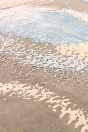 Pasargad Modern Collection Hand-knotted Silk & Wool Abstract Rug - Elegant Design For Sophisticated Homes   Prj-73 9x12