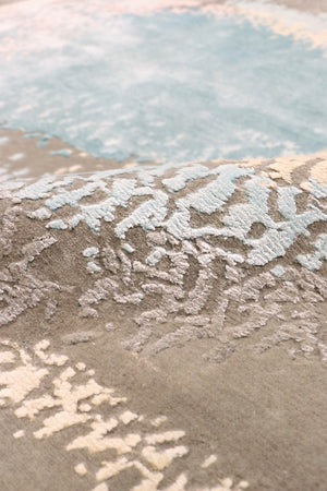 Pasargad Modern Collection Hand-knotted Silk & Wool Abstract Rug - Elegant Design For Sophisticated Homes   Prj-73 9x12