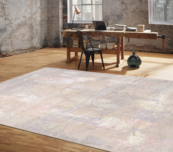 Pasargad Modern Collection Hand-knotted Silk & Wool Abstract Rug - Elegant Design For Sophisticated Homes   Prj-8d 10x14