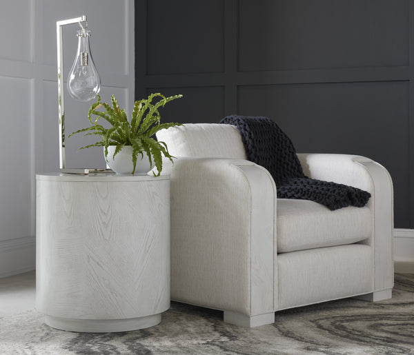 A.R.T. Furniture Rothko Lounge Chair: Contemporary Driftwood Design With Soft Porcelain Upholstery And Comfort Support White Rubberwood Solids,Foam,Fabric,Metal 529503-5517