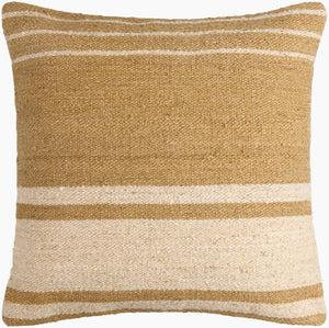Surya Patrick Modern 18" Accent Pillow - Chic Cotton & Wool Blend For Cozy Home Decor & Easy Care Light Brown Wool,Cotton,Cotton Prk001-1818p