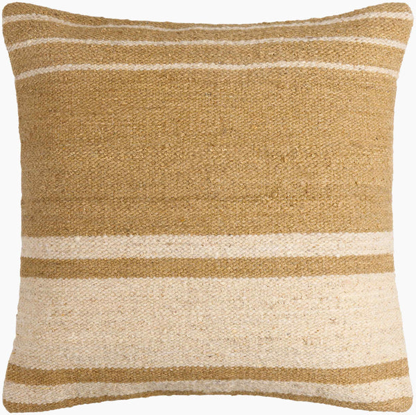 Surya Patrick Modern 18" Accent Pillow - Chic Cotton & Wool Blend For Cozy Home Decor & Easy Care Light Brown Wool,Cotton,Cotton Prk001-1818p