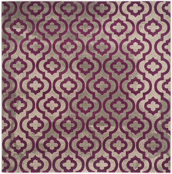 Safavieh Porcello 7734 Power Loomed Contemporary Rug Light Grey / Purple PRL7734B-4
