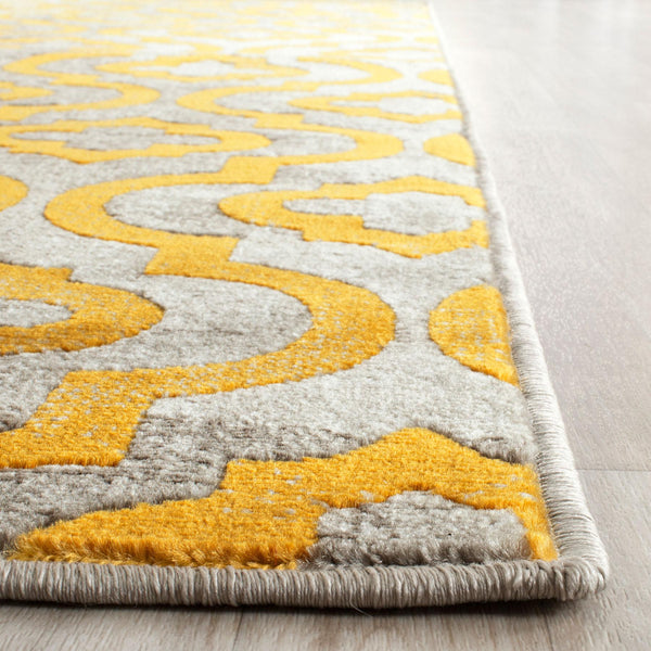 Safavieh Porcello 7734 Power Loomed Contemporary Rug Light Grey / Yellow PRL7734C-4