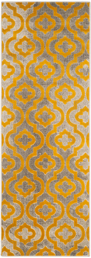 Safavieh Porcello 7734 Power Loomed Contemporary Rug Light Grey / Yellow PRL7734C-4