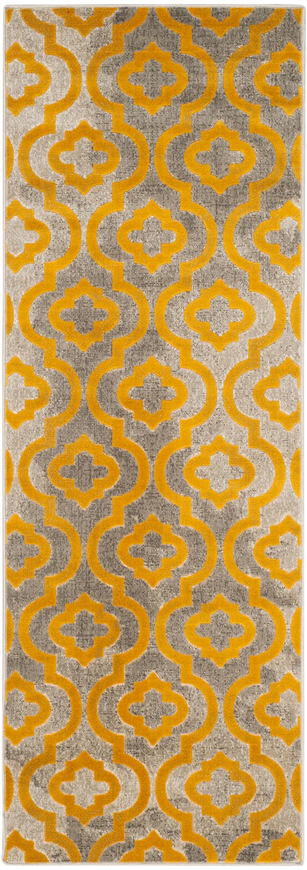 Safavieh Porcello 7734 Power Loomed Contemporary Rug Light Grey / Yellow PRL7734C-4
