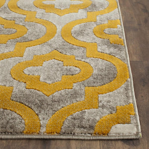 Safavieh Porcello 7734 Power Loomed Contemporary Rug Light Grey / Yellow PRL7734C-4