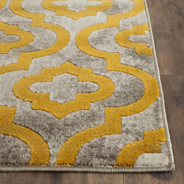Safavieh Porcello 7734 Power Loomed Contemporary Rug Light Grey / Yellow PRL7734C-4