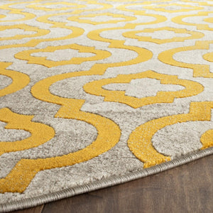 Safavieh Porcello 7734 Power Loomed Contemporary Rug Light Grey / Yellow PRL7734C-4