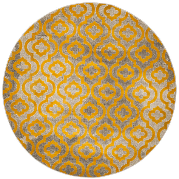 Safavieh Porcello 7734 Power Loomed Contemporary Rug Light Grey / Yellow PRL7734C-4