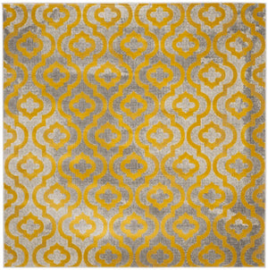 Safavieh Porcello 7734 Power Loomed Contemporary Rug Light Grey / Yellow PRL7734C-4