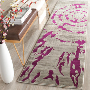 Safavieh Porcello 7735 Power Loomed Contemporary Rug Light Grey / Purple PRL7735B-4