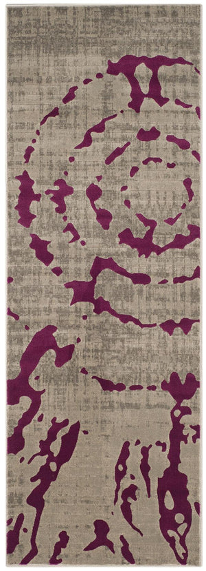Safavieh Porcello 7735 Power Loomed Contemporary Rug Light Grey / Purple PRL7735B-4