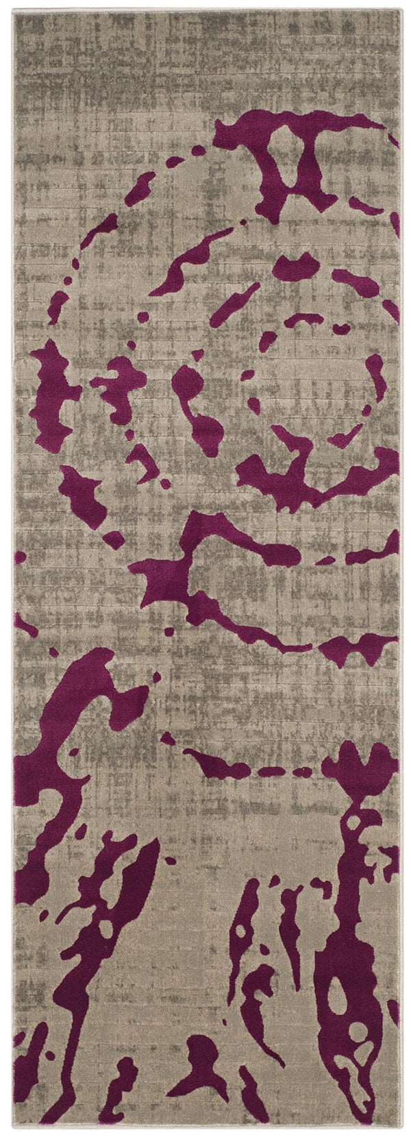 Safavieh Porcello 7735 Power Loomed Contemporary Rug Light Grey / Purple PRL7735B-4