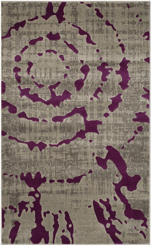 Safavieh Porcello 7735 Power Loomed Contemporary Rug Light Grey / Purple PRL7735B-4