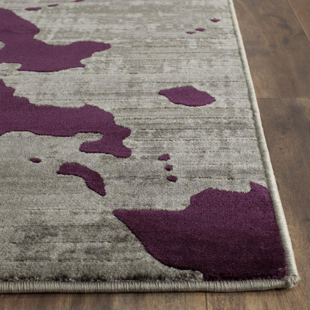 Safavieh Porcello 7735 Power Loomed Contemporary Rug Light Grey / Purple PRL7735B-4