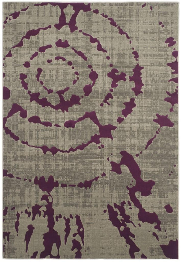 Safavieh Porcello 7735 Power Loomed Contemporary Rug Light Grey / Purple PRL7735B-4