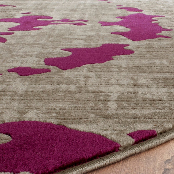 Safavieh Porcello 7735 Power Loomed Contemporary Rug Light Grey / Purple PRL7735B-4