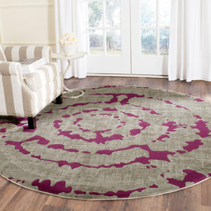 Safavieh Porcello 7735 Power Loomed Contemporary Rug Light Grey / Purple PRL7735B-4