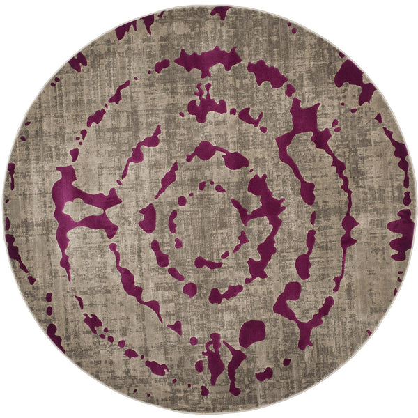 Safavieh Porcello 7735 Power Loomed Contemporary Rug Light Grey / Purple PRL7735B-4