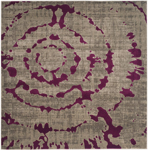 Safavieh Porcello 7735 Power Loomed Contemporary Rug Light Grey / Purple PRL7735B-4