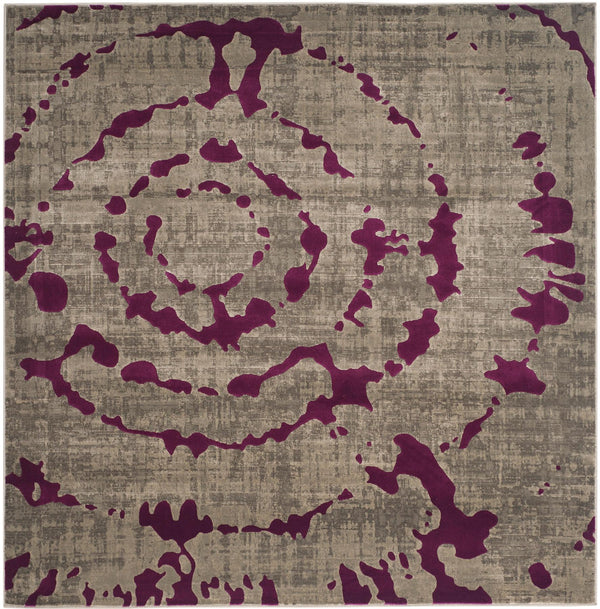 Safavieh Porcello 7735 Power Loomed Contemporary Rug Light Grey / Purple PRL7735B-4
