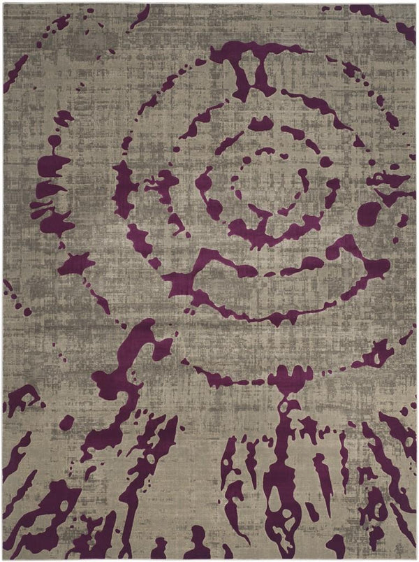 Safavieh Porcello 7735 Power Loomed Contemporary Rug Light Grey / Purple PRL7735B-4
