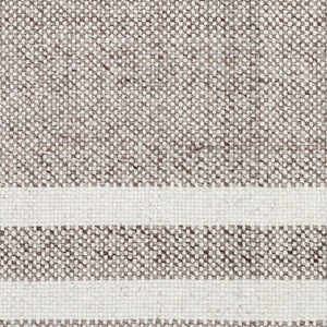 Livabliss Primrose Handwoven Flatweave Area Rug Recycled Pet Yarn Cottage Style Fringe Detail White, Brown 12' x 18' PRM2301-1218