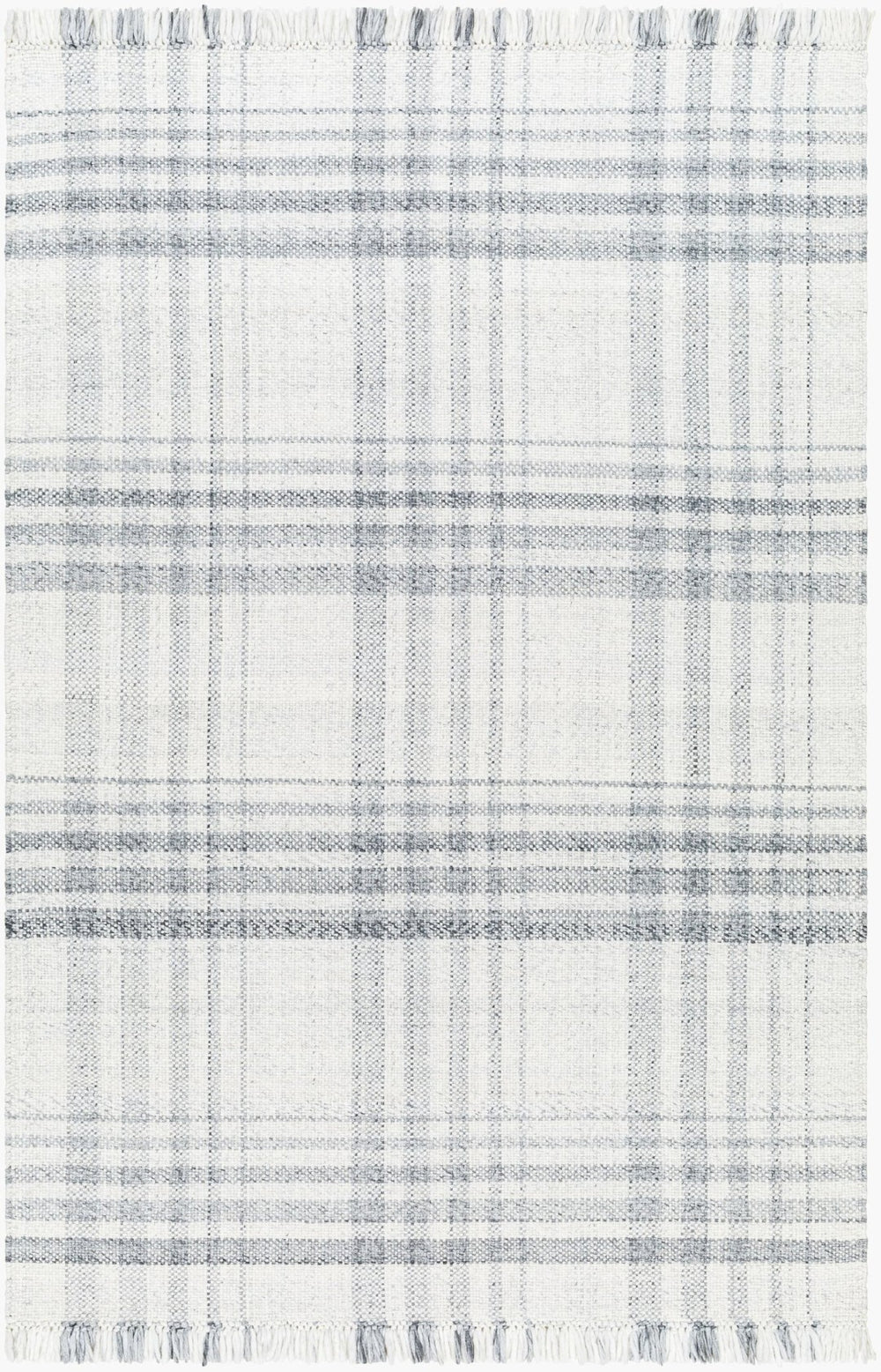 Livabliss Primrose Eco Flatweave Area Rug Handwoven Recycled Pet Yarn Cottage Living Room Accent White, Medium G 8' x 10' PRM2303-810