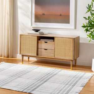 Livabliss Primrose Eco Flatweave Area Rug Handwoven Recycled Pet Yarn Cottage Living Room Accent White, Medium G 8' x 10' PRM2303-810