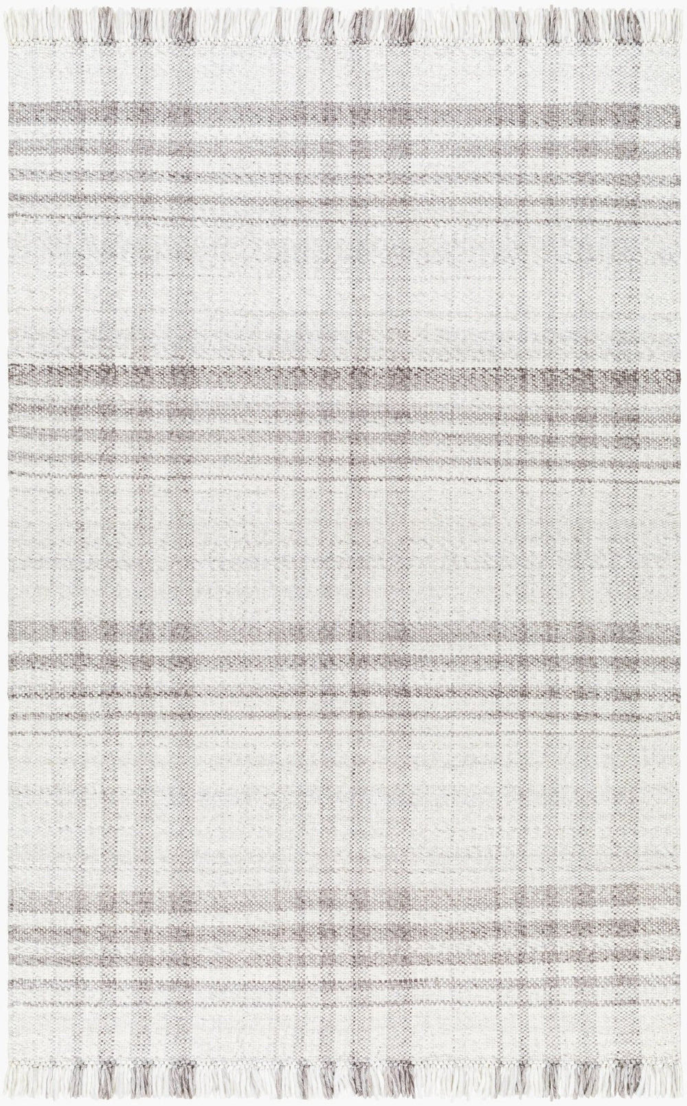 Livabliss Primrose Handwoven Flatweave Area Rug Recycled Pet Yarn Fringe Farmhouse Living Room Cream, Brown 10' x 14' PRM2305-1014