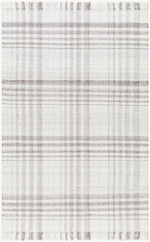 Livabliss Primrose Handwoven Flatweave Area Rug Recycled Pet Yarn Fringe Farmhouse Living Room Cream, Brown 10' x 14' PRM2305-1014