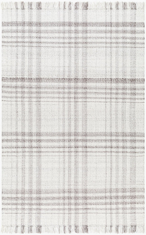 Livabliss Primrose Handwoven Flatweave Area Rug Recycled Pet Yarn Fringe Farmhouse Living Room Cream, Brown 10' x 14' PRM2305-1014