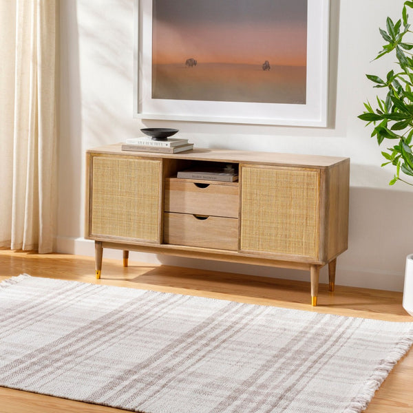 Livabliss Primrose Handwoven Recycled Pet Flatweave Area Rug with Fringe for Cottage Living Ivory, Taupe 12' x 15' PRM2306-1215