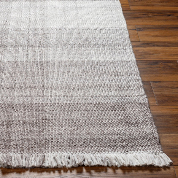 Livabliss Primrose Artisan Flatweave Area Rug Recycled Pet Yarn Fringe Cottage Living Room Floor Dark Brown, Tau 12' x 15' PRM2307-1215