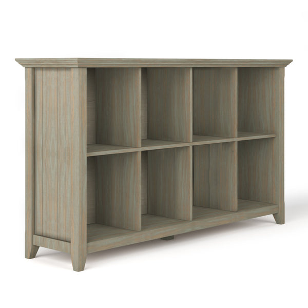 English Elm Acadian 8-Cube Storage Sofa Table – Rustic Distressed Grey, Solid Wood, Versatile & Stylish Organizer B136P159695