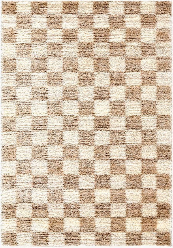 Livabliss Primo Art Deco Geometric Polyester Accent Rug High Pile Plush Softness for Entryway Cream, Ivory 7'10" x 10' PRO2311-71010