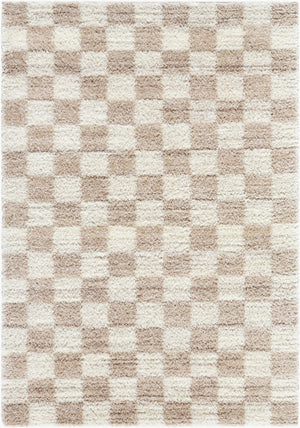 Livabliss Primo Art Deco Polyester High Pile Accent Rug Turkish Woven for Entryways and Bedrooms Light Beige, Cr 2' x 2'11" PRO2314-23