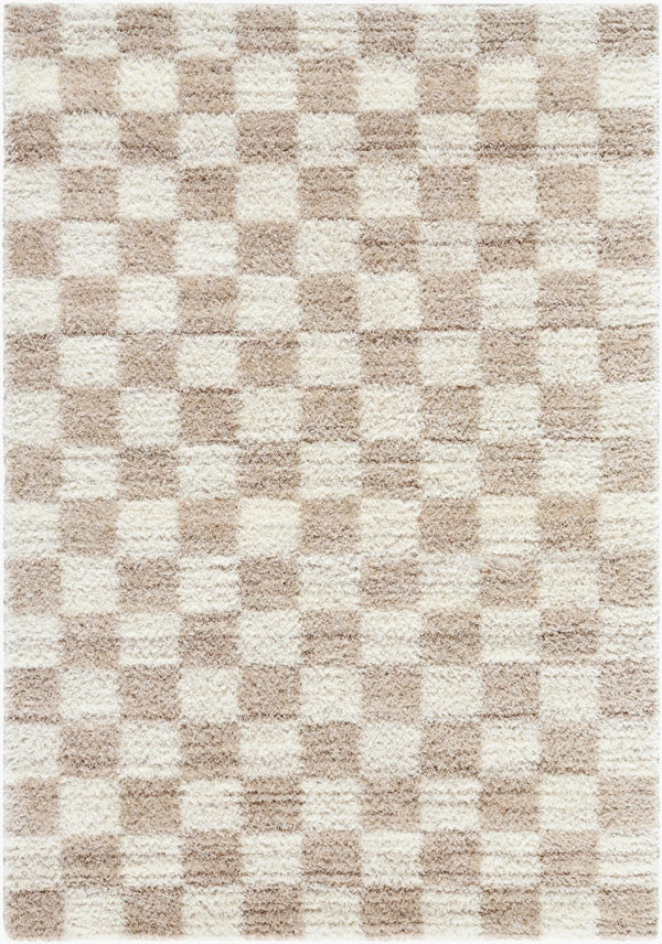 Livabliss Primo Art Deco Polyester High Pile Accent Rug Turkish Woven for Entryways and Bedrooms Light Beige, Cr 2' x 2'11" PRO2314-23