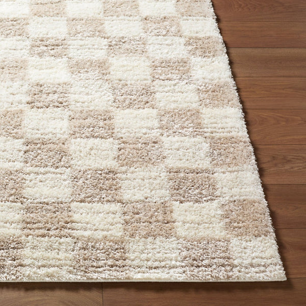 Livabliss Primo Art Deco Polyester High Pile Accent Rug Turkish Woven for Entryways and Bedrooms Light Beige, Cr 2' x 2'11" PRO2314-23