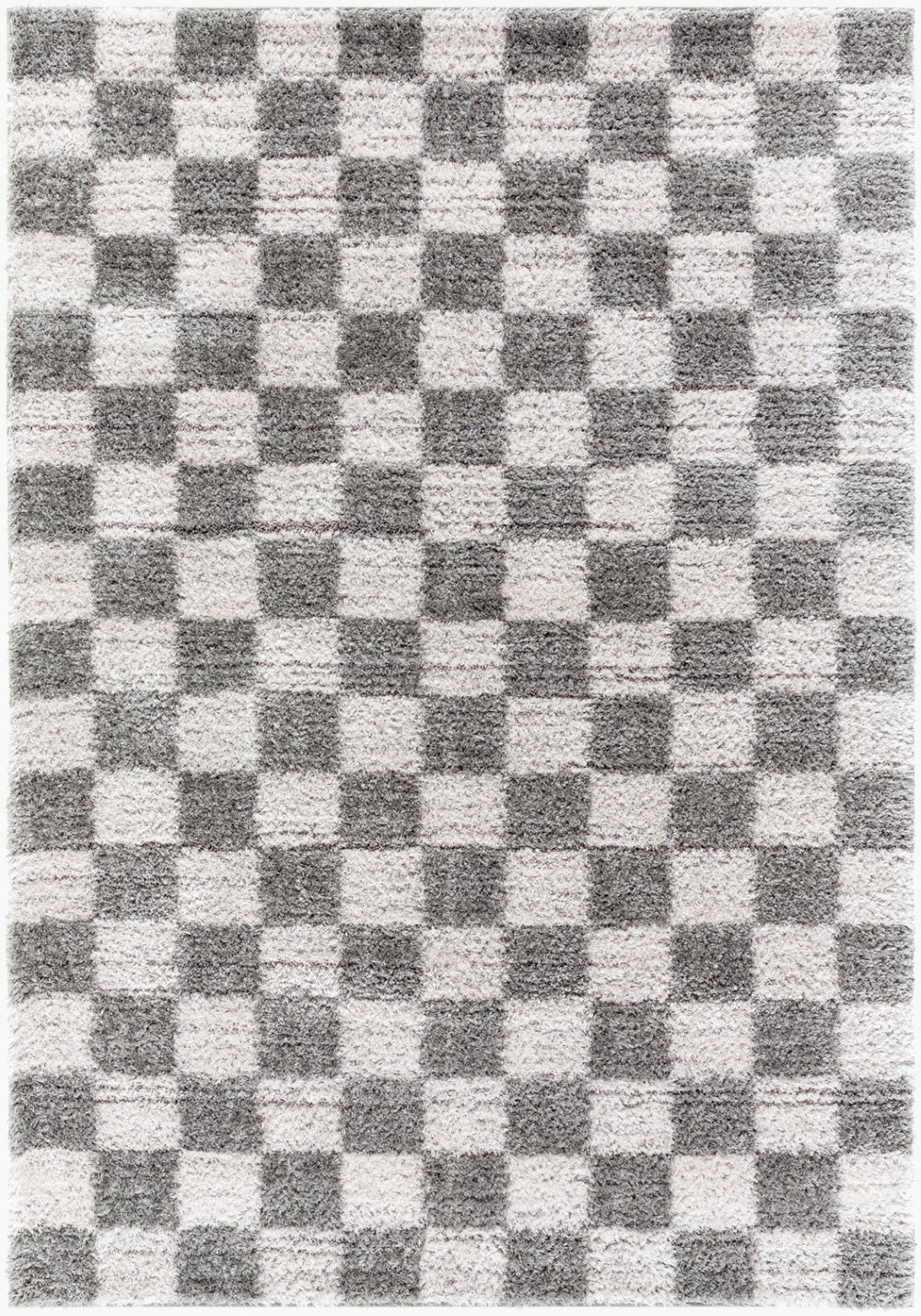 Livabliss Primo Art Deco Machine Woven Polyester Rug Plush High Pile Accent for Entryway Charcoal, White 7'10" x 10' PRO2315-71010